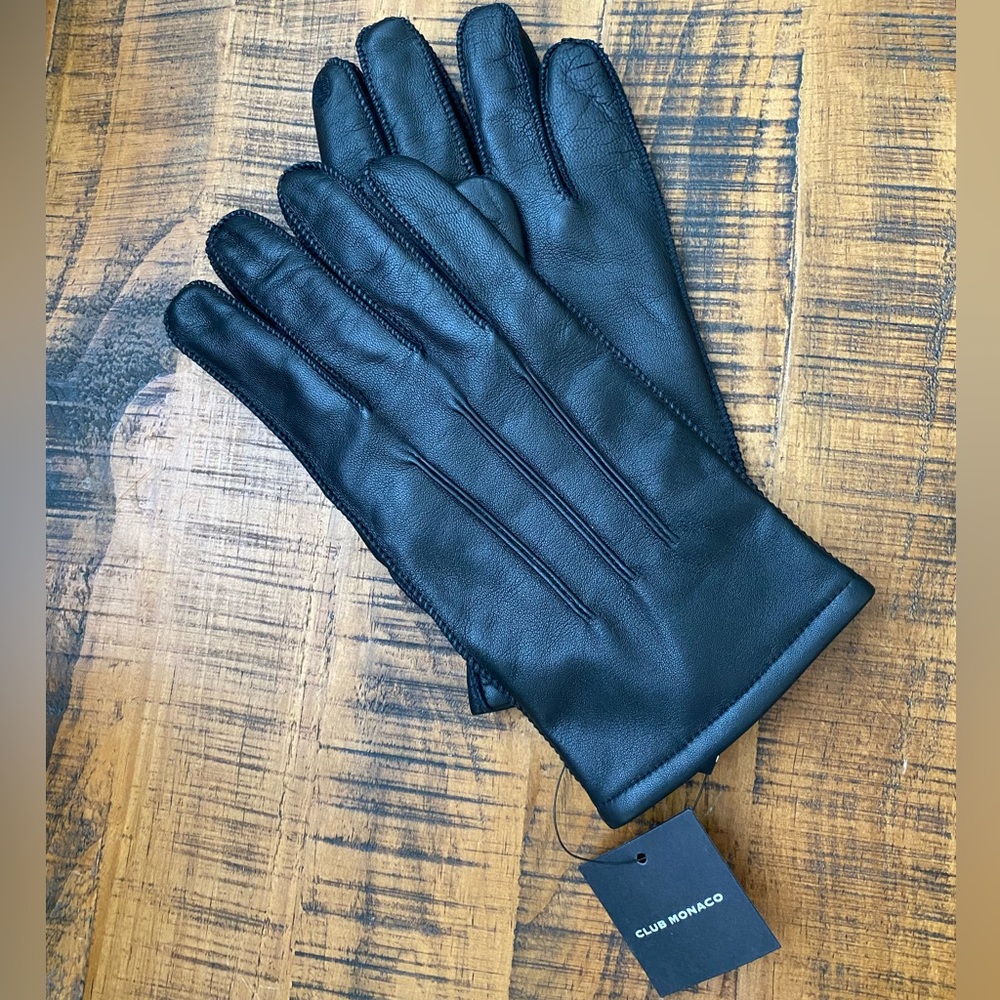 NWT Club Monaco Leather Gloves